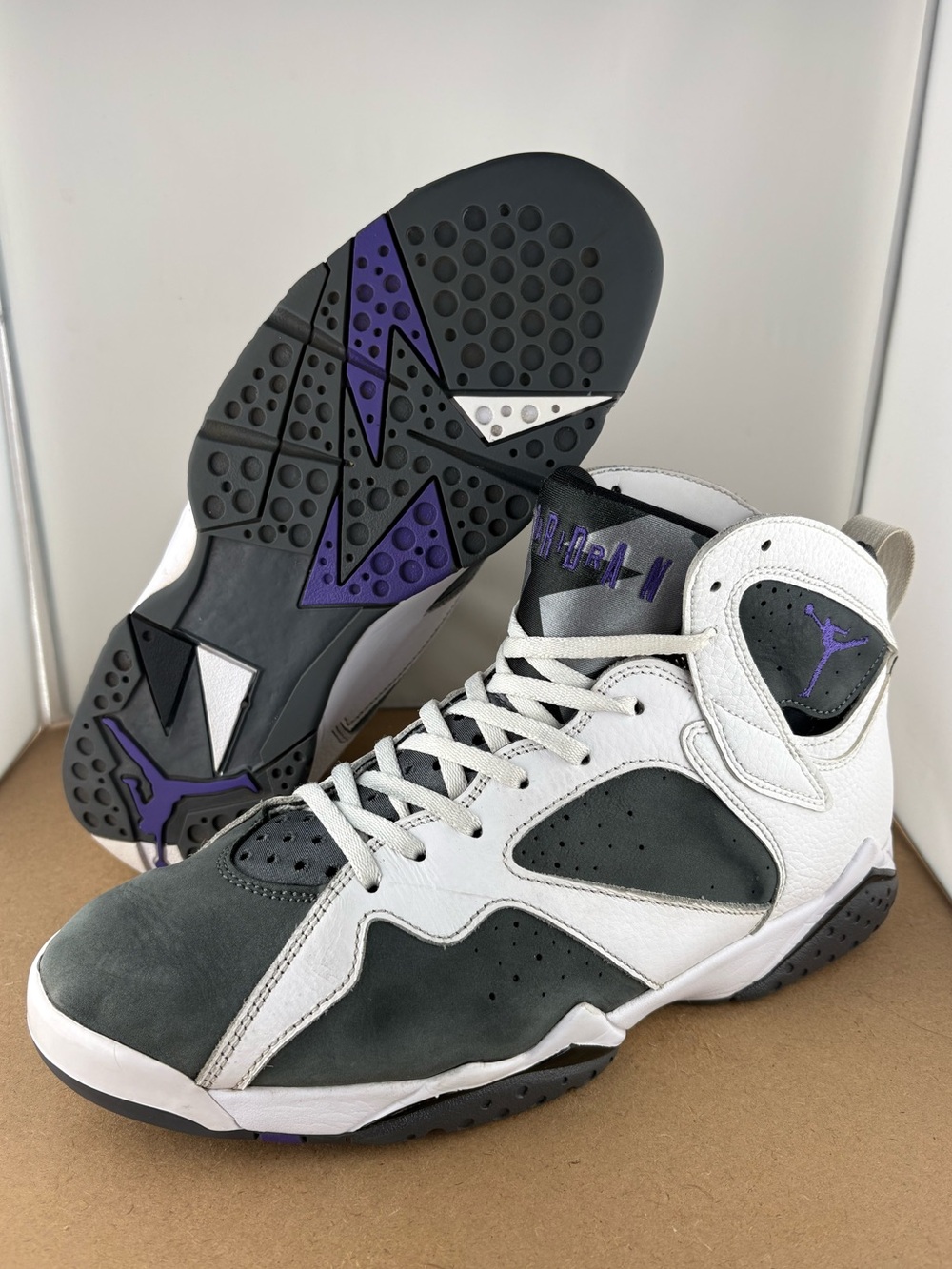 Nike Air Jordan 7 Retro Flint Grey White 2021 CU9307-100 mens Size 10.5
